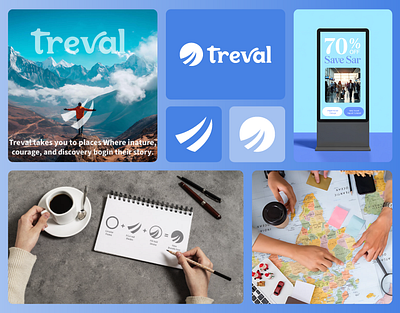 Travel Agency ''Travel '' Logo and Brand Guideline. brand identity branding graphic design logo logotype trypograpy typography
