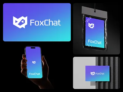 Foxchat Logo Concept app brand identity branding business logo chat chatbot creative logo flat logo logo minimal logo saas sajen vect