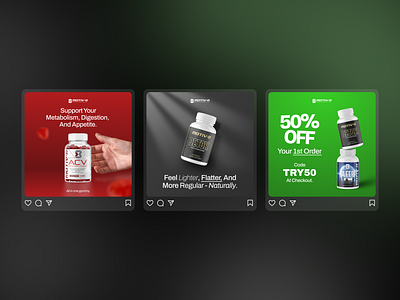 Motiv - Social Media/Ad Design ad design brand branding design graphic design health minimalist socia media socials supplement