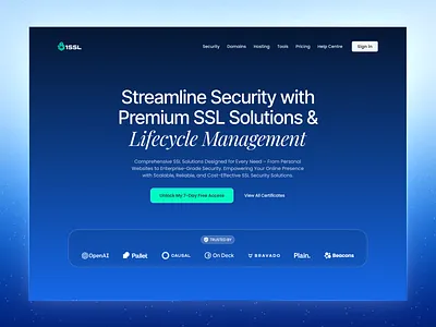 SSL - A Rejected Web Design ai best blinxpace brand cool design figma hero section landing page logo modern simple ssl tech trend ui ux viral web website