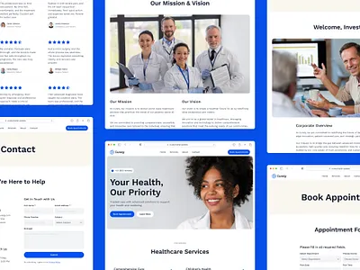 Curely — Clean Modern Health Care Website for Clinics & Doctors ai clinic website doctor website figma framer health care website landing page medical website modern ui ui design ux ux design web design webflow website wellness design