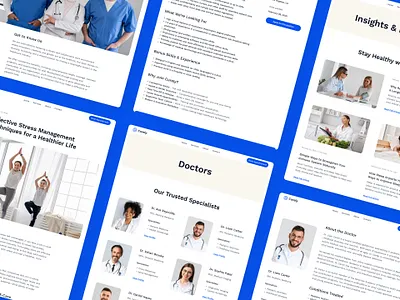 Curely — Clean Modern Health Care Website for Clinics & Doctors ai clinic website doctor website figma framer health care website landing page medical website modern ui ui design ux ux design web design webflow website wellness design
