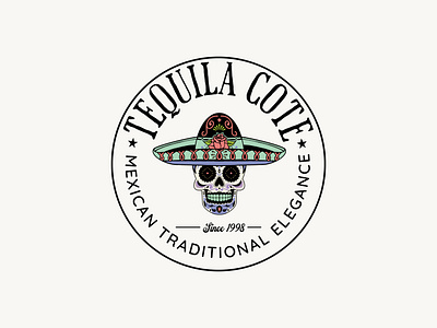 Mexican Restaurant Logo Design | Tequila Bar & Cantina Branding branding fiesta graphic design illustration logo logo design logo designer mexican mexican art mexican bar mexican food mexican restaurant restaurant restaurant branding restaurant logo skull sombrero traditional