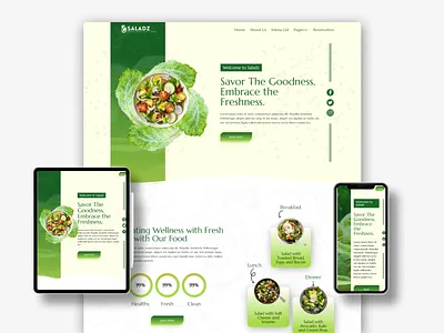 Fresh & Healthy Food Restaurant Website Design (Elementor Kit) cafe design dribble showcase elementor kit food design food template healthy food modern ui organic design restaurant design template kit uiux design website design wordpress design