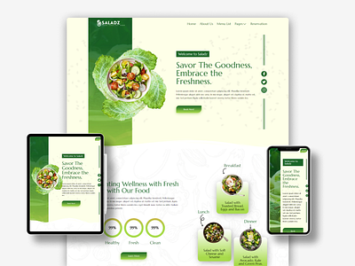 Fresh & Healthy Food Restaurant Website Design (Elementor Kit) cafe design dribble showcase elementor kit food design food template healthy food modern ui organic design restaurant design template kit uiux design website design wordpress design