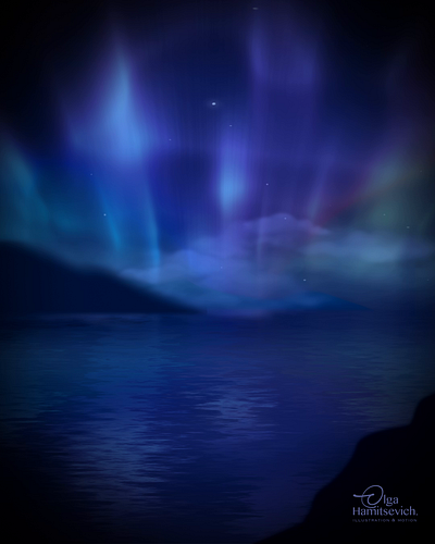 Aurora Effect 2d after effects animated gif animation corporate style design digital illustration motion design motion graphics motion stuff vector visual effect