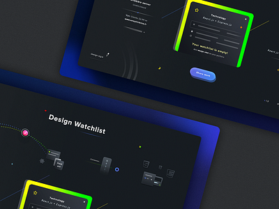 Design Watchlist back end banner brand branding dark ui design watchlist front end graphic design green html 5 css 3 icon set icons designer illustrator ai javascript mockup photoshop psd print designer senrio designer typo typography ui ux designer vps server