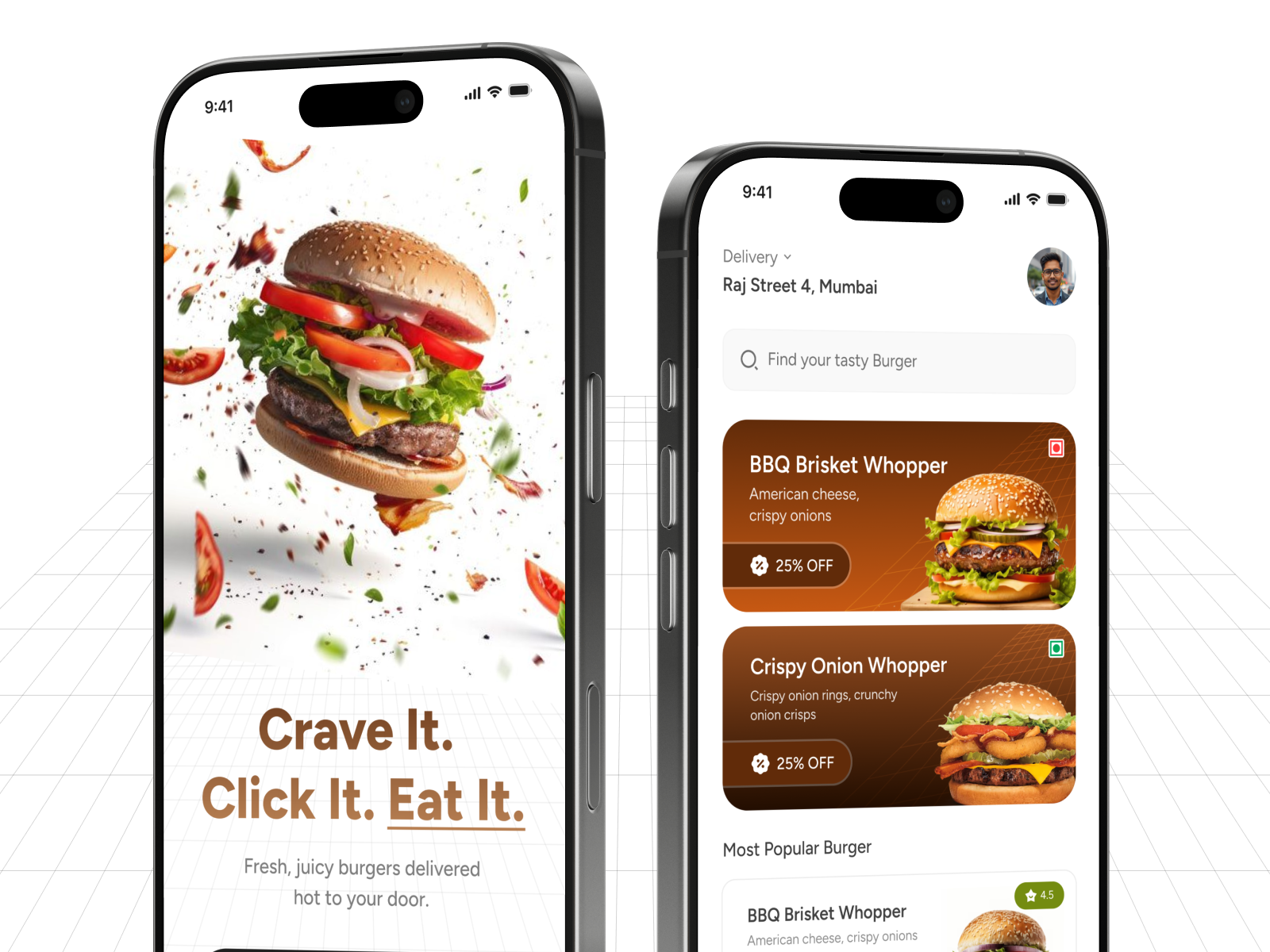 Food Burger App screens - sm8uti app app screens app ui branding burger design food food app food screens food ui hotel ui uiux web design