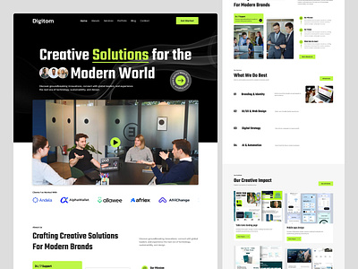 Creative Solution Landing Page Design agency landing page business website clean landing page consulting landing page corporate website creative solution landing page creative studio innovative landing page landing page minimal landing page modern creative website professional landing page saas saas landing page solution based website startup website design ui design ux design web design website design