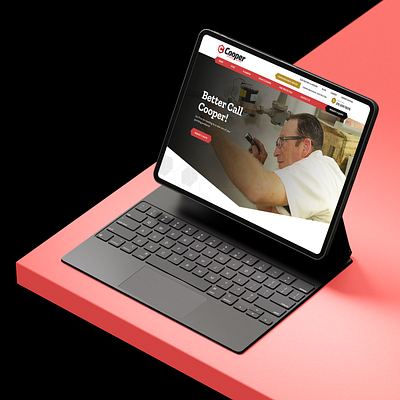 Plumbing Services Landing Page branding company construction contractor cooper mechanical design digital drain cleaning landing page logo maintenance modern plumber plumbing installation repair services ui ux design webflow