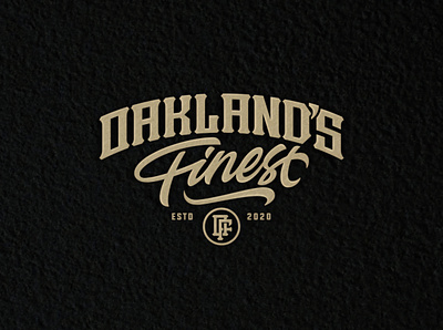 Oaklands Finest Lettering Logo branding design display font graphic design hand lettering illustration lettering logo logo type monogram motion graphics ui