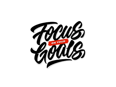 Focus on your Goals animation branding design display font graphic design hand lettering illustration lettering logo logo type monogram motion graphics ui