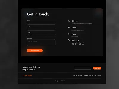 Contact Section -Landing Page 2025 figma freelance landing page saas ui ux webdesign website