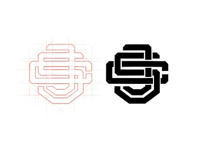 JSC Monogram Logo Concept animation apparel branding concept design display font graphic design hand lettering illustration initial lettering logo logo type monogram motion graphics process sketch typeface typography