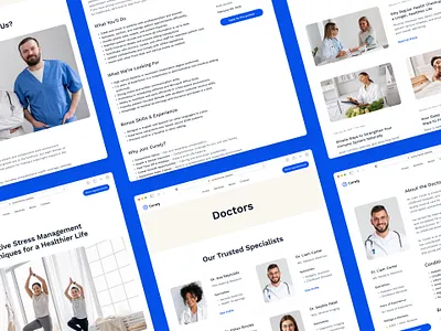 Curely — Clean Modern Health Care Website for Clinics & Doctors ai clean clinic website doctor website figma framer health care website landing page medical website modern ui ui design ux ux design web design webflow website wellness design