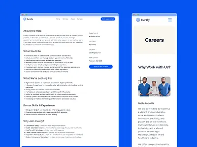 Curely — Clean Modern Health Care Website for Clinics & Doctors ai clean clinic website doctor website figma framer health care website landing page medical website modern ui ui design ux ux design web design webflow website wellness design
