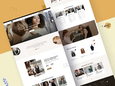Tailor Shop Design Website Landing Page clean cloth clothing cloths creative design fabric fabrics fashion brand fashion store fashions glamour landing page minimal outfit tailor tailors web web design website