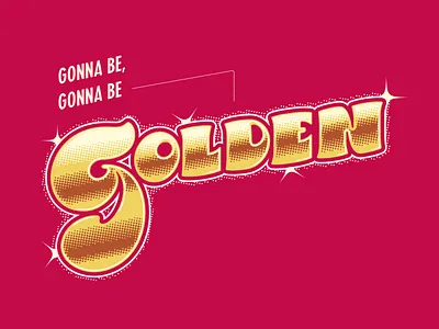 Golden golden graphic design halftones lettering logo type typography