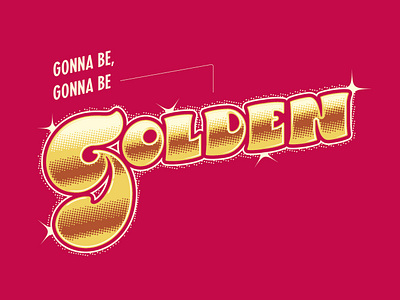 Golden golden graphic design halftones lettering logo type typography