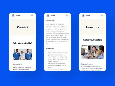 Curely — Clean Modern Health Care Website for Clinics & Doctors ai clean clinic website doctor website figma framer health care website landing page medical website modern ui ui design ux ux design web design webflow website wellness design