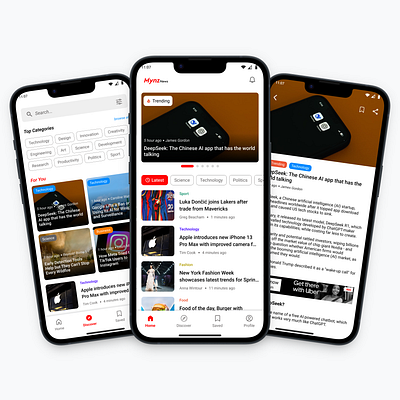 News App UI Exploration application apps clean detail news discover hompepage minimalist mobile mobile app mobile design news news app news detail news mobile news page newsapp search ui ui design uiux