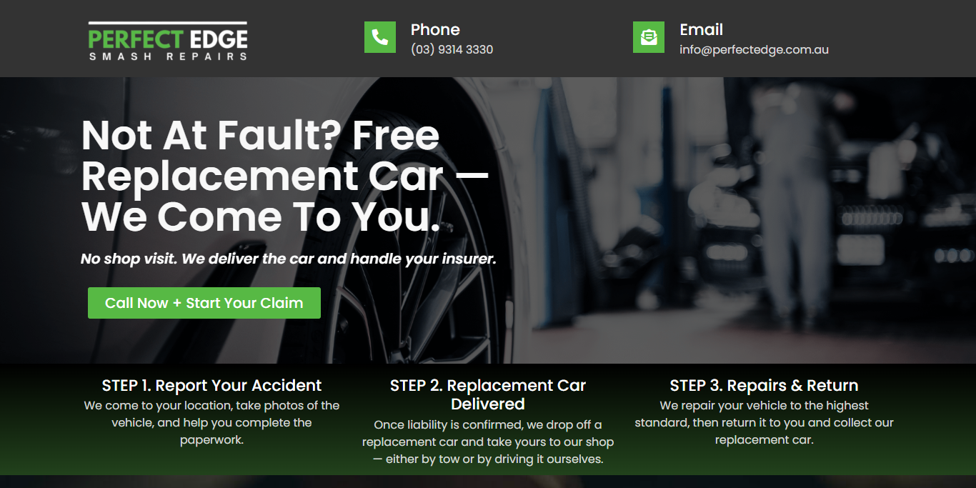 Car Repair Website for Perfect Edge, Melbourne branding carrepairwebsite conversionfocused design elementor pro nexilup uiuxdesign webdesign webxpart wordpress wordpressdesign