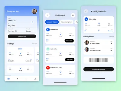 Flight booking app ui deisgn app ui landing page mobile app ui design uiux uiux design user interface ux deisgn