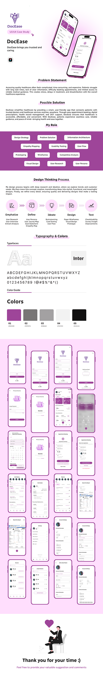 DocEase – Smart Healthcare App UI/UX Design appui figma health app ui health care app ui logo ui