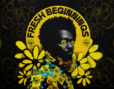 FRESH BEGINNINGS afro futuristic art black art brutalist poster ethiopia ethiopia art ethiopia habesha ethiopian artist ethiopian graphics designer ethiopian new year ethiopian new year poster habesha habesha art habesha artist habeshan graphics designer neoexpressionist art neoexpressionist poster tesfa gebremariam tesfa gebremariyam