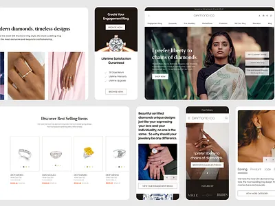 Diamond ICQ website design. artdirection diamond icq diamond icq website design jewelrywebsite luxurybrand luxuryecommerce minimal product design productdesign responsivedesign ui uiuxdesign ux virtualtryon web web design websiteredesign