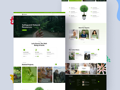 Eco Design Website Landing Page branding business clean creative design eco eco firendly food green home page illustration minimal organic packaging plastic waste renewable startup sustainable packaging website zero waste