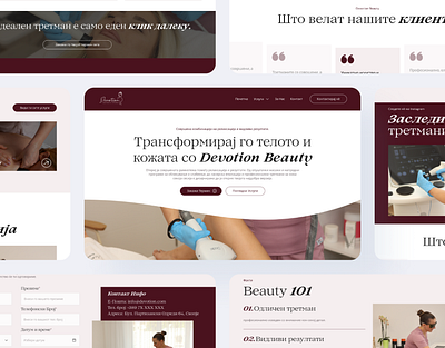 Devotion Aesthetic Studio | Website Design beauty branding design figma salon ui ux website