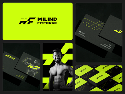 personal trainer business card designs adobe illustrator black branding bright business card dark design fit fitness graphic design green gym logo minimal modern muscle neon sporty trainer