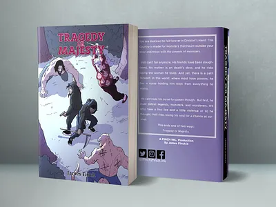 Book cover design: “Tragedy or Majesty” branding graphic design logo