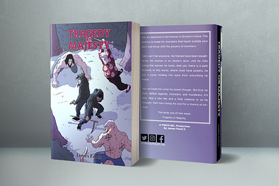 Book cover design: “Tragedy or Majesty” branding graphic design logo