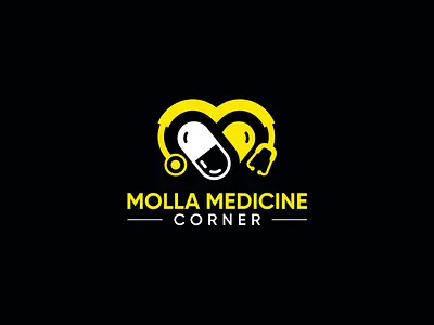 Molla Medicine Corner Logo Design Project brand identity branding clinic logo design hospital logo logo logo branding logo design logoinspiration logotype medical logo