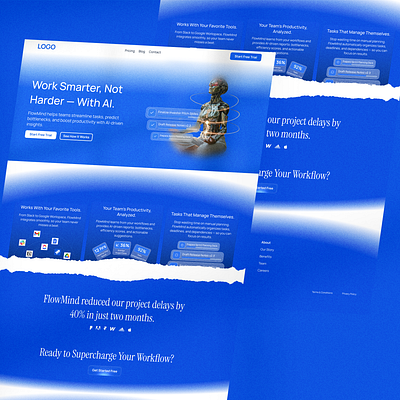 Ai landing page website design | UI UX ai app design figma hero section landing page ui ui design uiinspiration ux webdesign website