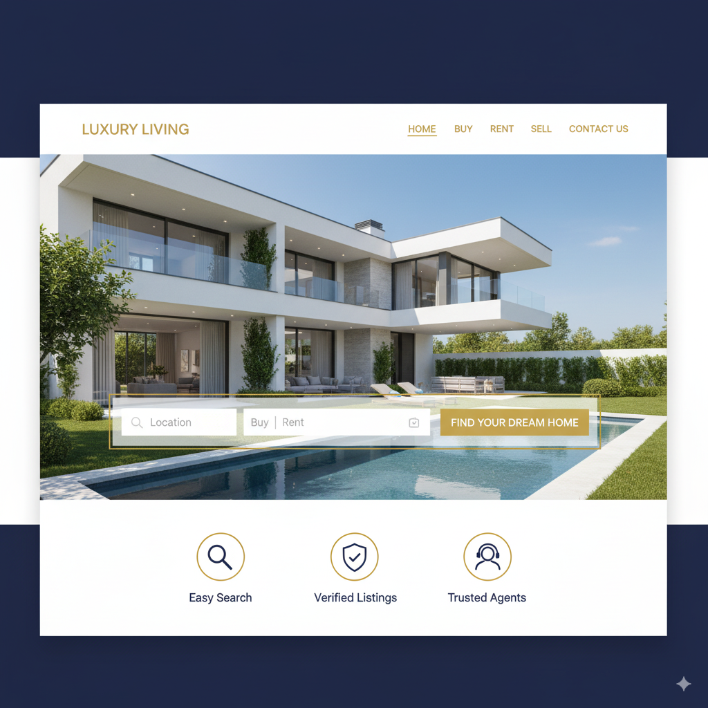 Example of Real Estate Booking Website