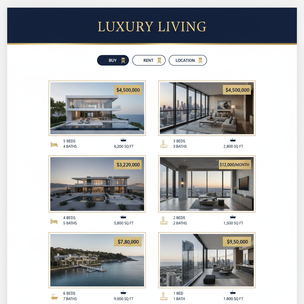 Example of Real Estate Booking Website