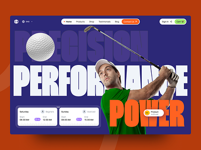 Golfan – Golf Game & Community Landing Page 3d animation app design branding dashboard design figma framer graphic design illustration landing page logo mobile app motion graphics saas ui uiux ux web design website