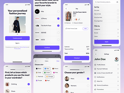 E-commerce App - Account Setup account setup app design clean design e commerce app ecommerce app fashion e commerce minimal design mobile online clothing app online store app