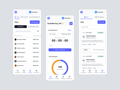HighPerformer - HR Mobile Responsive ai analytics artificial intelligence automation b2b clean crm dipa inhouse hr mobile mobile responsive modern design product design saas startup uiux
