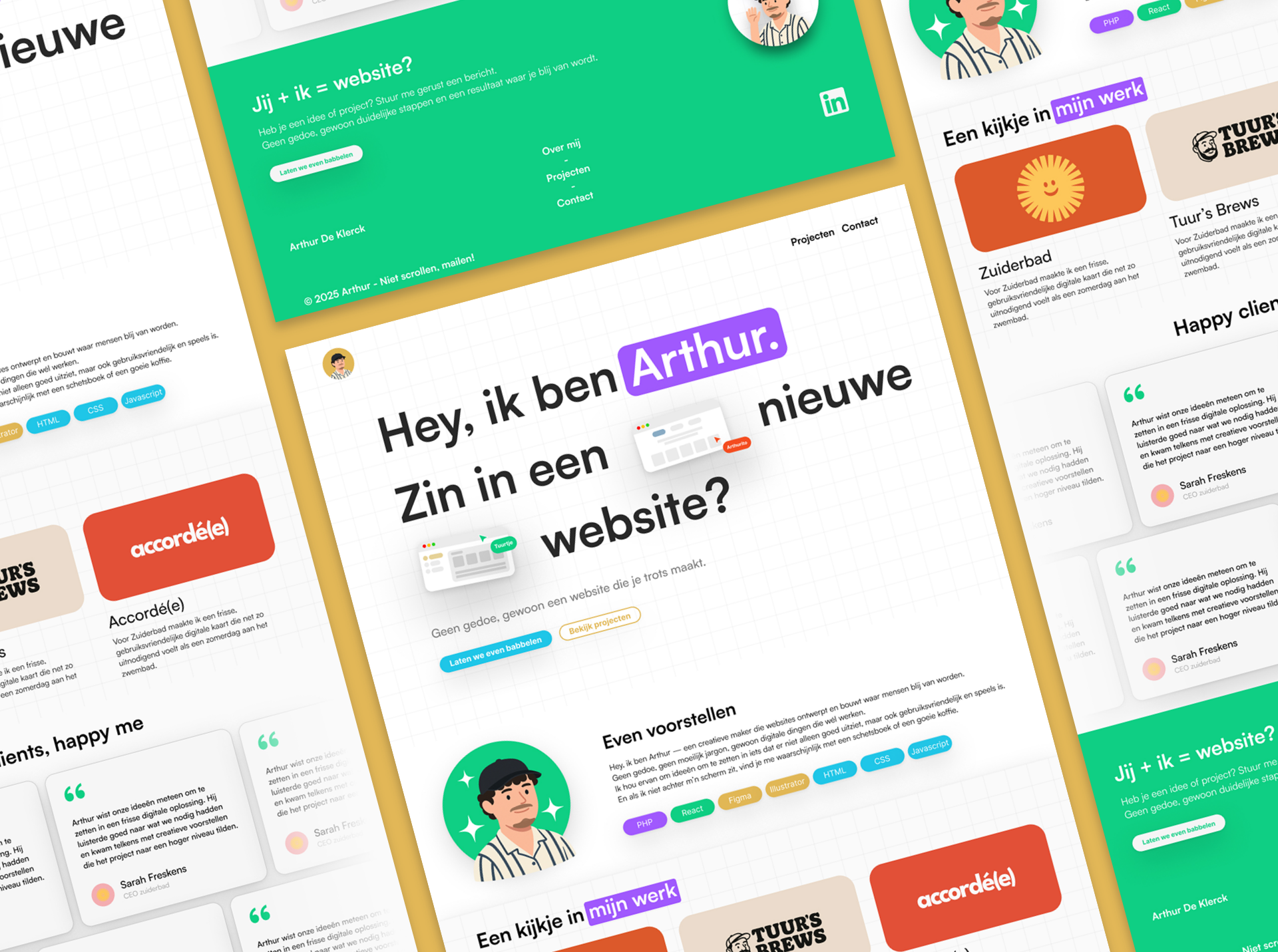 Portfolio Website UX/UI designer belgium designer portfolio ui ux webdesign