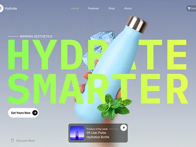 Hydrate Smarter ecommerce landingpage productdesign ui webdesign