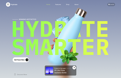 Hydrate Smarter ecommerce landingpage productdesign ui webdesign