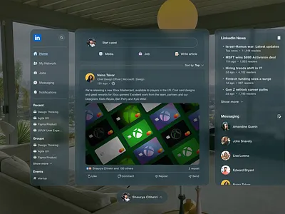 LinkedIn Spatial Design 3d spatial design ui