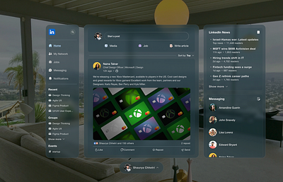 LinkedIn Spatial Design 3d spatial design ui
