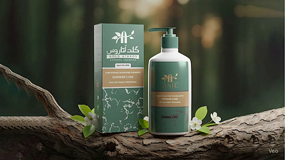 Shampoo Label and Box Packaging Design 3d animation branding design graphic design graphic designer illustration label design logo mockup motion graphics packaging design packaging designer structural design sulfate free shampoo packaging ui