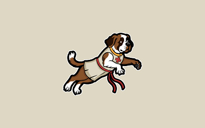 Saint Bernard Dog Mascot cartoon character design dog graphic design illustration logo mascot saint bernard