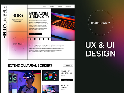 Brutalist landing page - by Ewe brutal brutalist gradient landing landingpage lineas ui ux